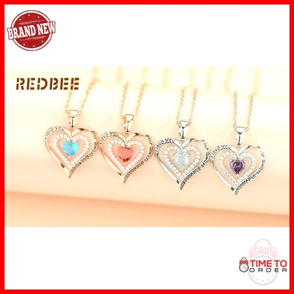 Personalized Engraved Heart Necklace with Birthstone  Sterling Silver Heart Pendant Necklace Elegant Birthstone Personalized Gift